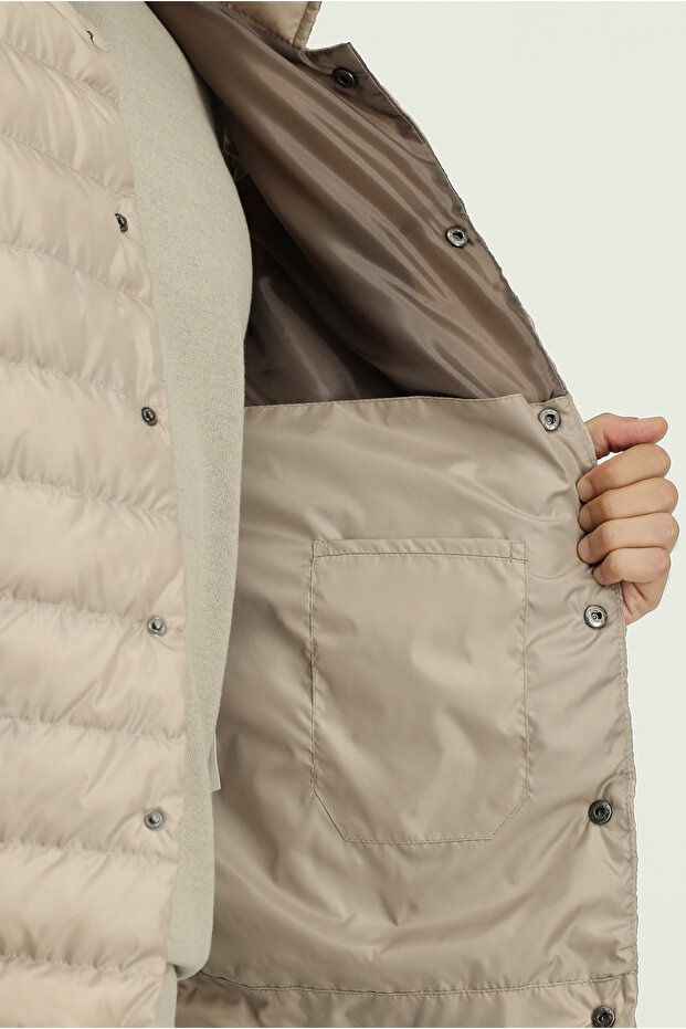 Regular Fit Düz Bonded Yelek - 6