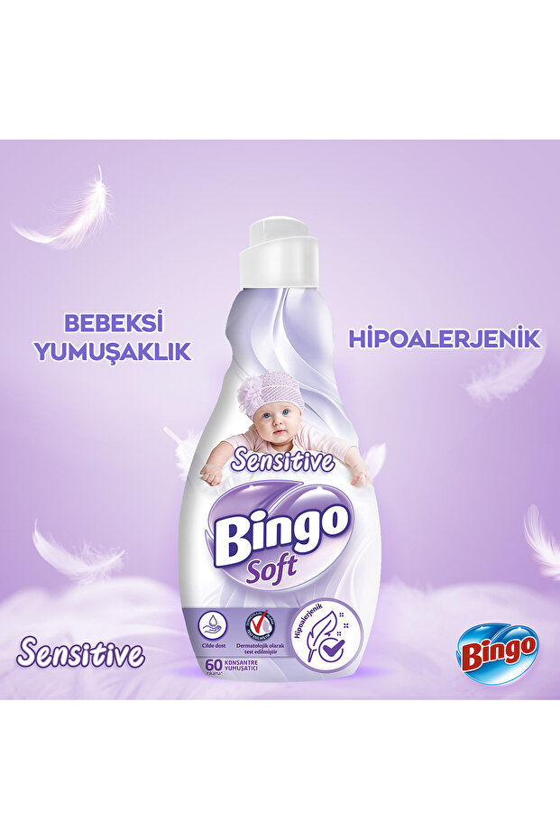 Soft Konsantre Çamaşır Yumuşatıcısı Sensitive 1440 ml X 6 Adet - 6