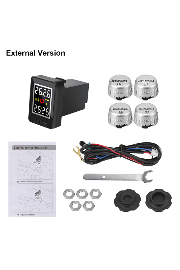External Sensors LEEPEE Car TPMS Tire Pressure Monitor System for Toyota Temperature Real-time Monit - 1