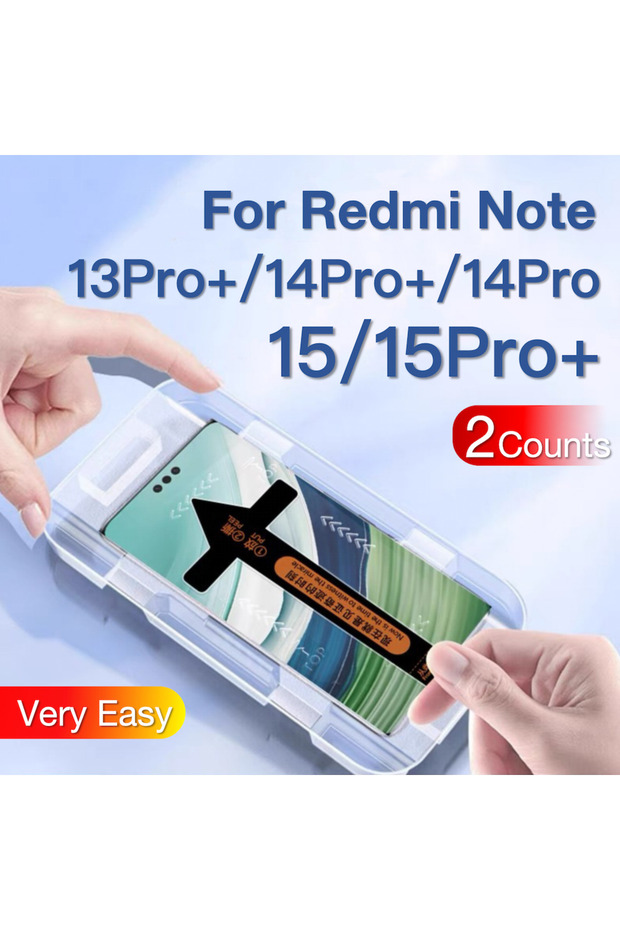 2Pcs Redmi Note 15 2Pcs For Redmi Note 13 14 15 Pro Plus + Red Mi Toughened Glass Screen Protector