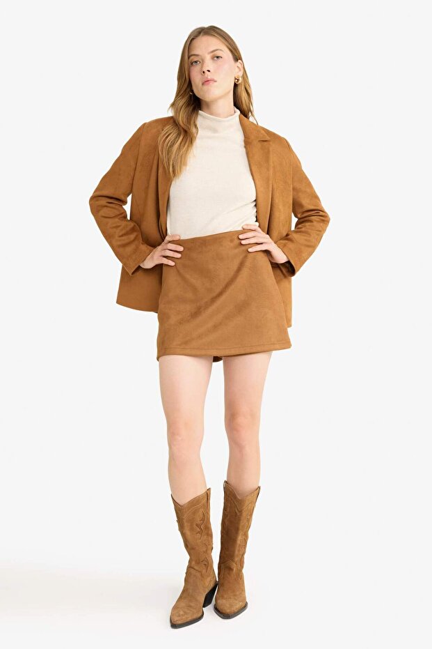 Normal Bel Mini Süet Şort Etek G0871AX25AU - 2