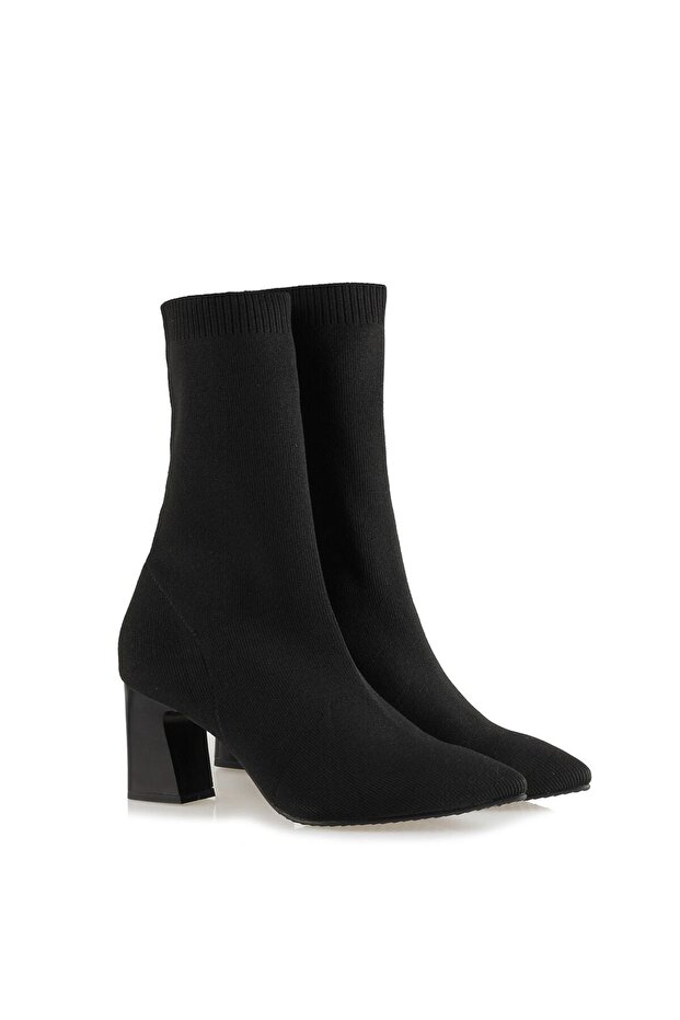 Çorap Bot Yazlık Kadın Ayakkabısı Küçük&büyük Numara Siyah Örgü - 3