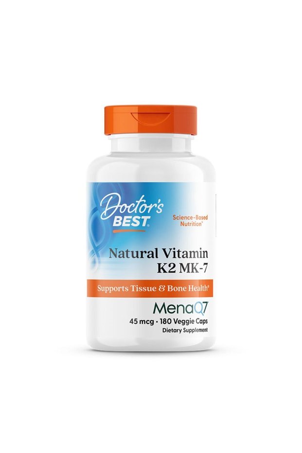 Natural Vitamin K 2 Mk-7, 180 Veggie Capsules, 45 mcg