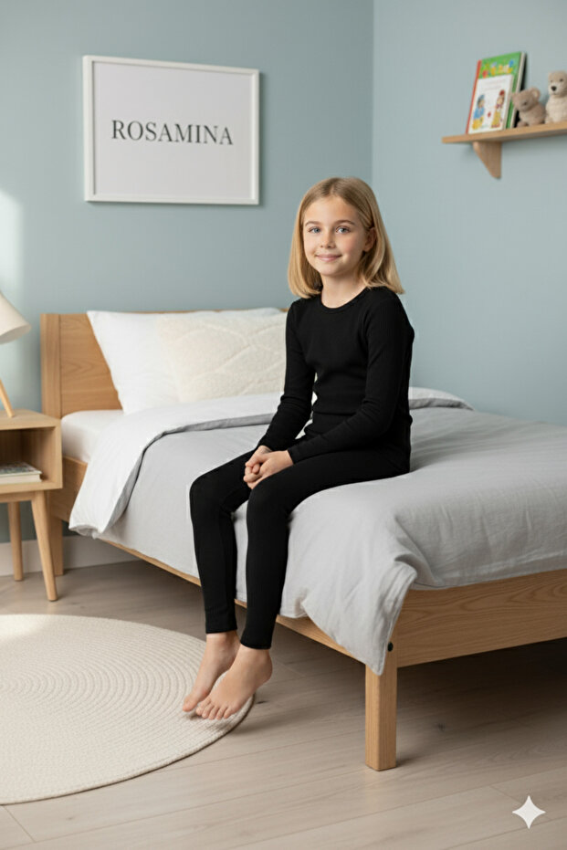 Girl's Thermal Top Black