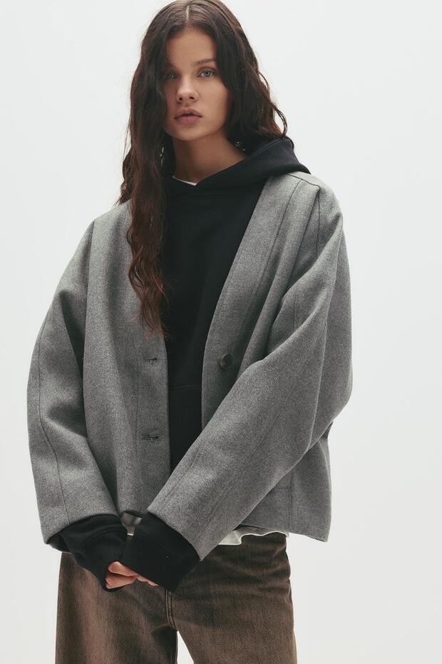 Kısa yün palto - 2