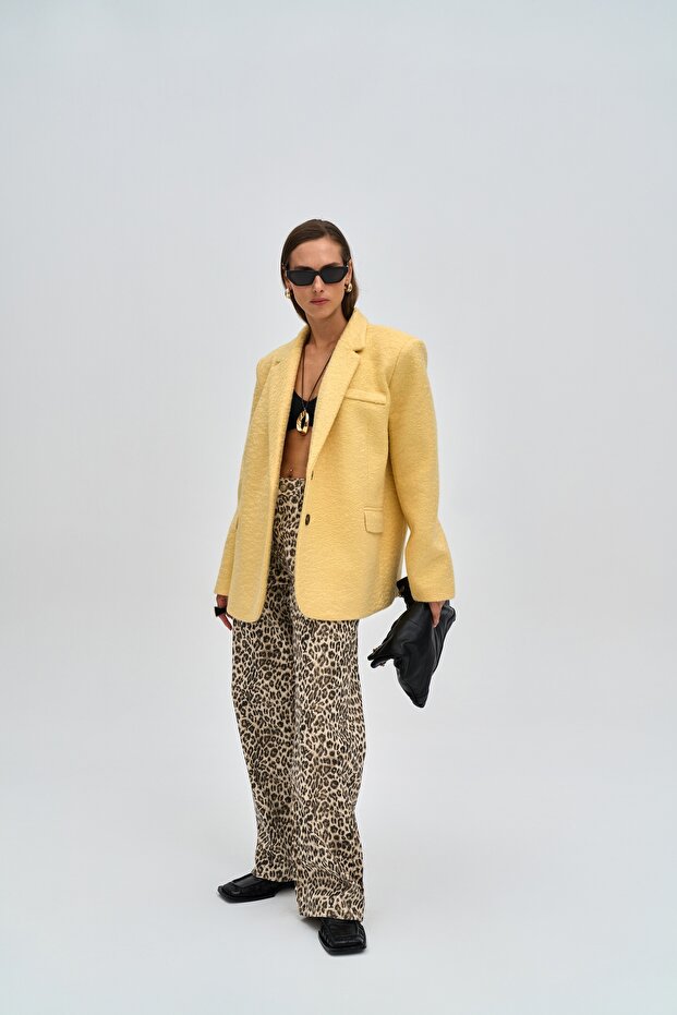 Marian Leopard Patterned Jean Pants - 1