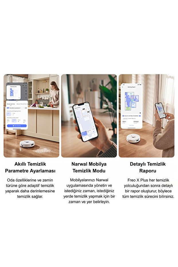 Freo X Plus Akıllı Robot Süpürge Beyaz,7.800PA Emiş Gücü - 9