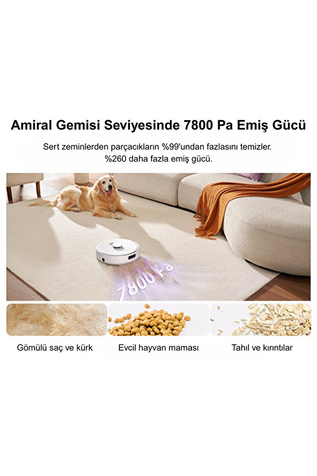 Freo X Plus Akıllı Robot Süpürge Beyaz,7.800PA Emiş Gücü - 3
