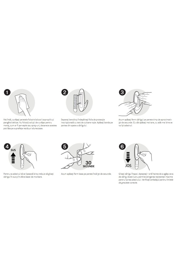 Medium design hook 2 hooks + 4 double-sided adhesive tapes/set Command - 3