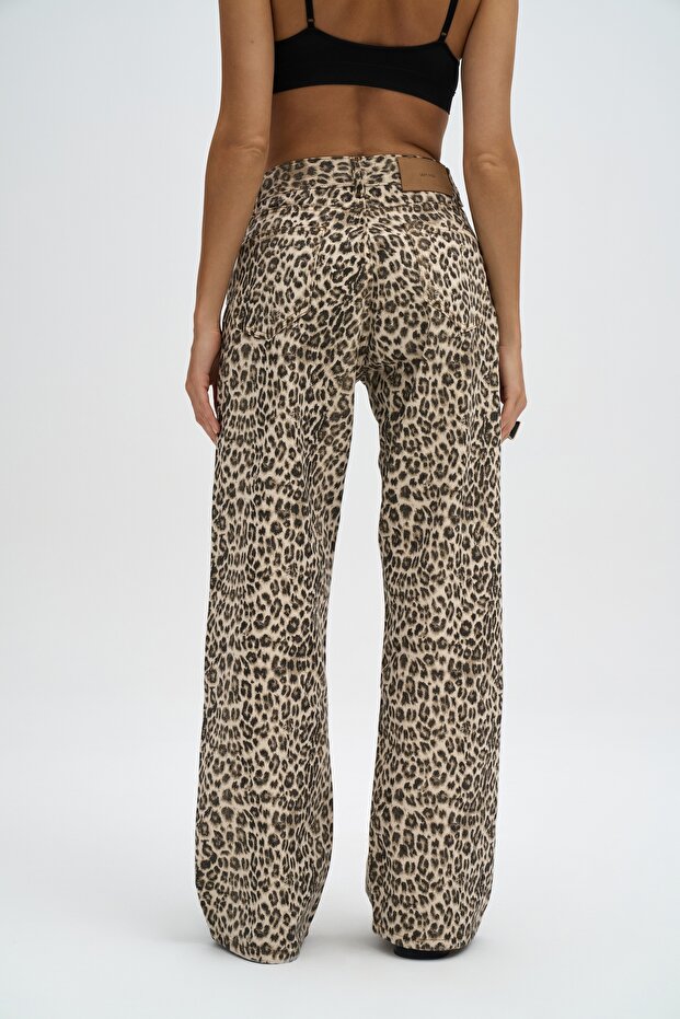 Marian Leopard Patterned Jean Pants - 4