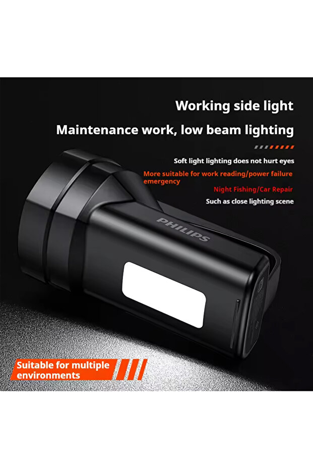 Black new SFL3121 flashlight strong searchlight with side light can be used for a variety of - 8