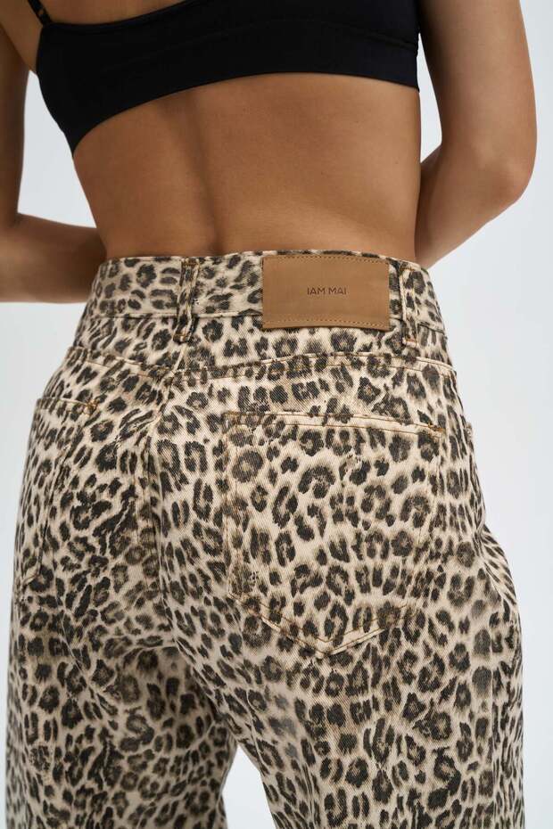 Marian Leopard Patterned Jean Pants - 7