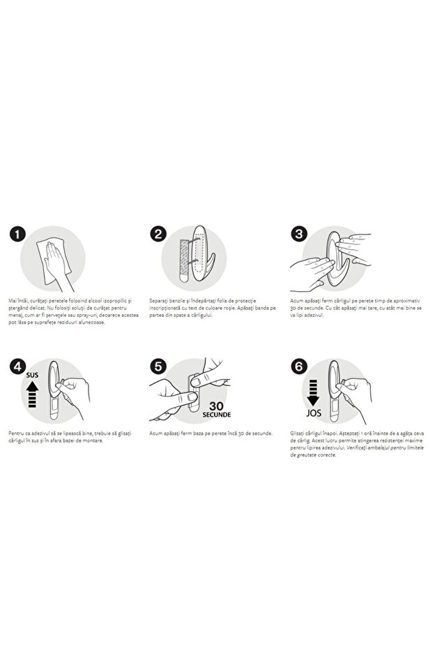 Medium transparent hook 2 hooks + 4 double-sided adhesive tapes/set Command - 4