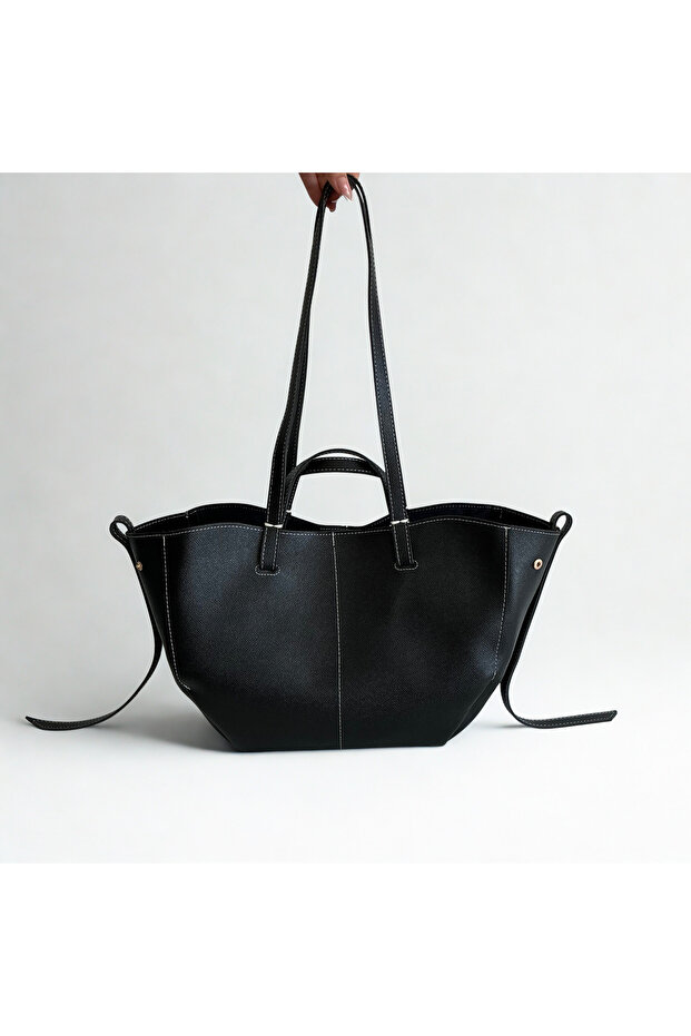 Dual Women's Shoulder & Hand Bag – Large Capacity, Internal Wallet, Faux Leather, 2 Options for Use