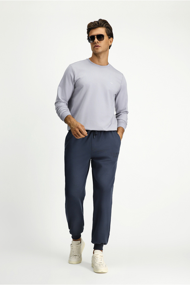 Bisiklet Yaka Regular Fit Nakışlı Basic Sweatshirt - 2