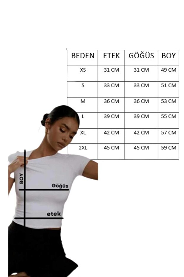 Fehér Fitted Crop póló - 6