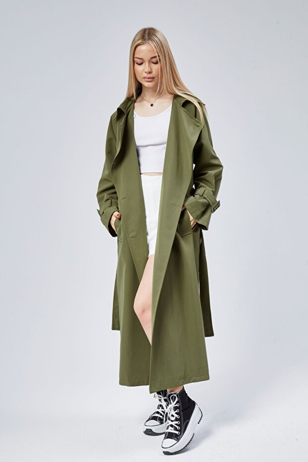 Women's Oversized Belted Trench Coat