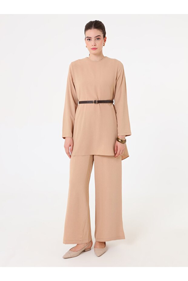 Aerobin Basic Tunik&Pantolon İkili Takım - Bej - - 1