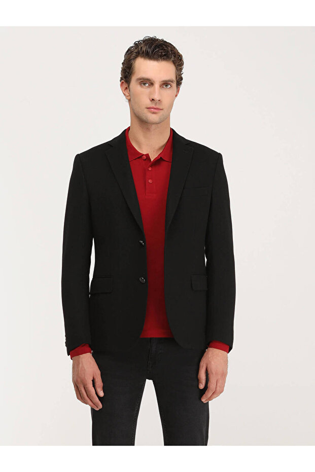Düz Dokuma Ceket - 3