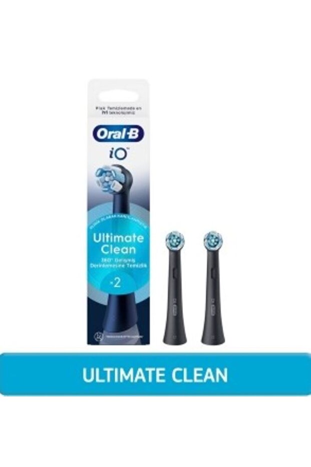 iO Ultimate Clean Siyah Diş Fırçası Yedek Başlığı 2 Adet - 1