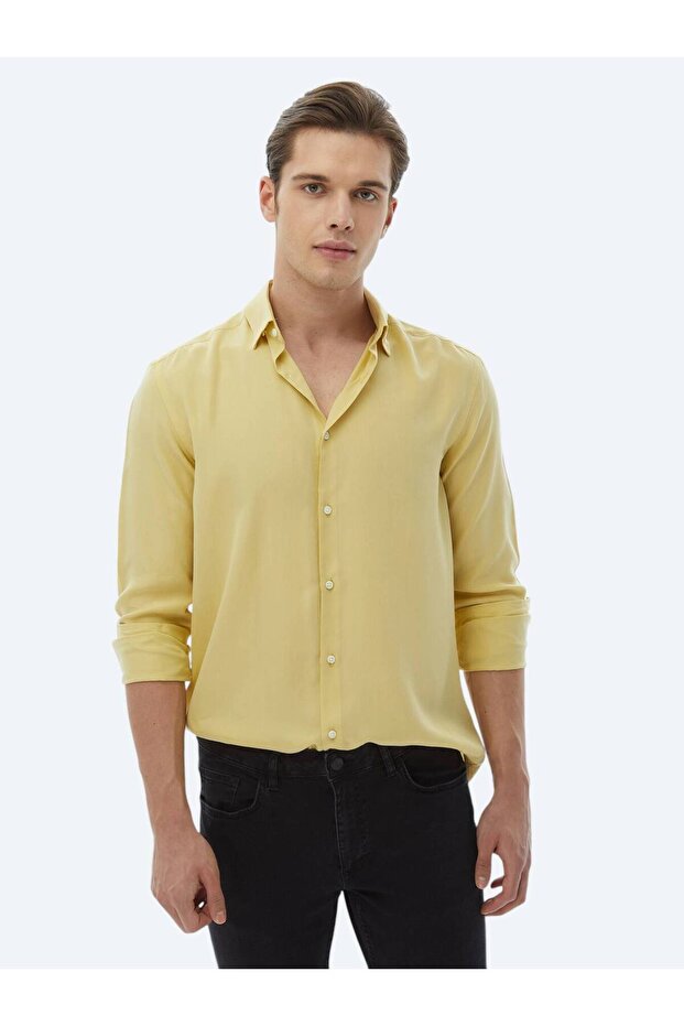 Limon Küfü Regular Fit Dokuma Casual Gömlek - 1