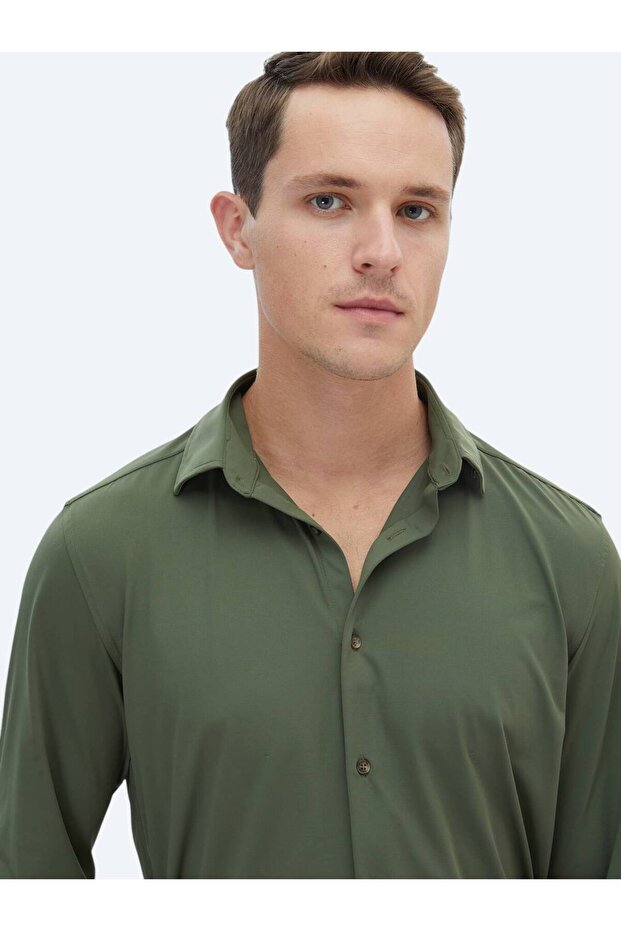 Haki Regular Fit Casual Gömlek - 3