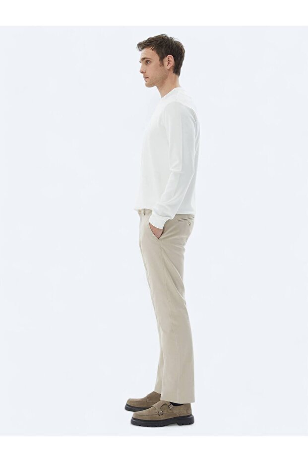 Ekru Bisiklet Yaka Sweatshırt - 3