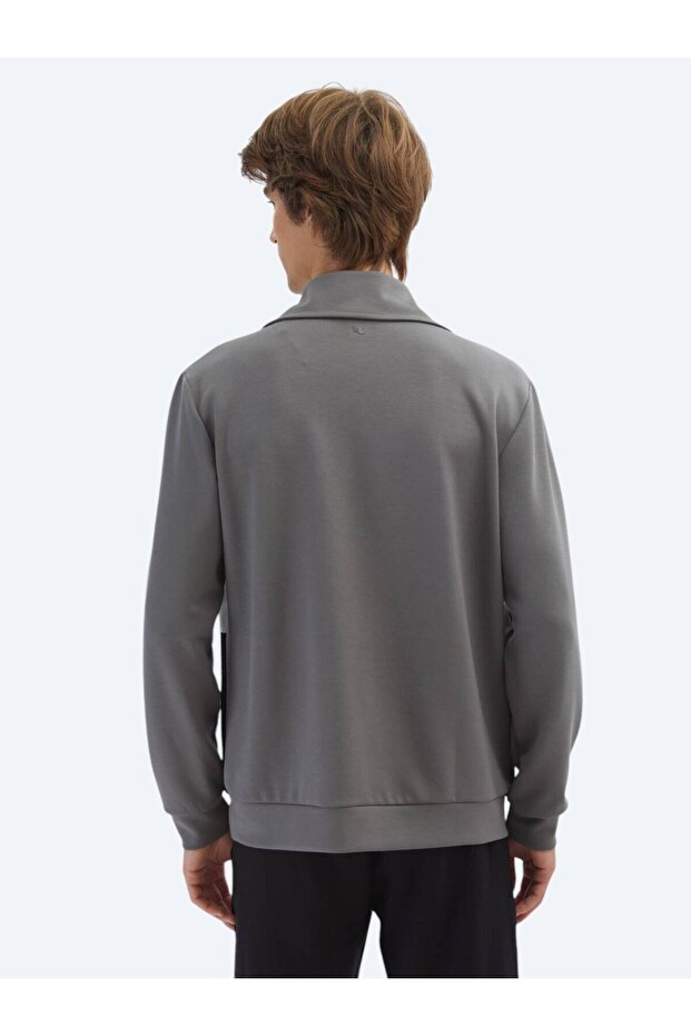 Antrasit Dik Yaka Sweatshırt - 8