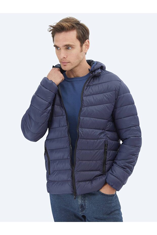 Lacivert Regular Fit Casual Dokuma Mont - 3