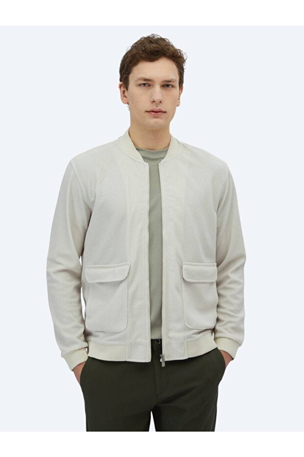 Bej Regular Fit Casual Örme Mont - 1