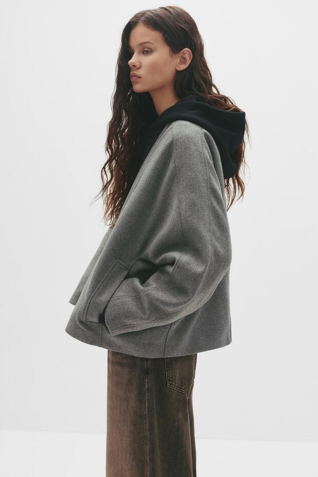 Kısa yün palto - 6