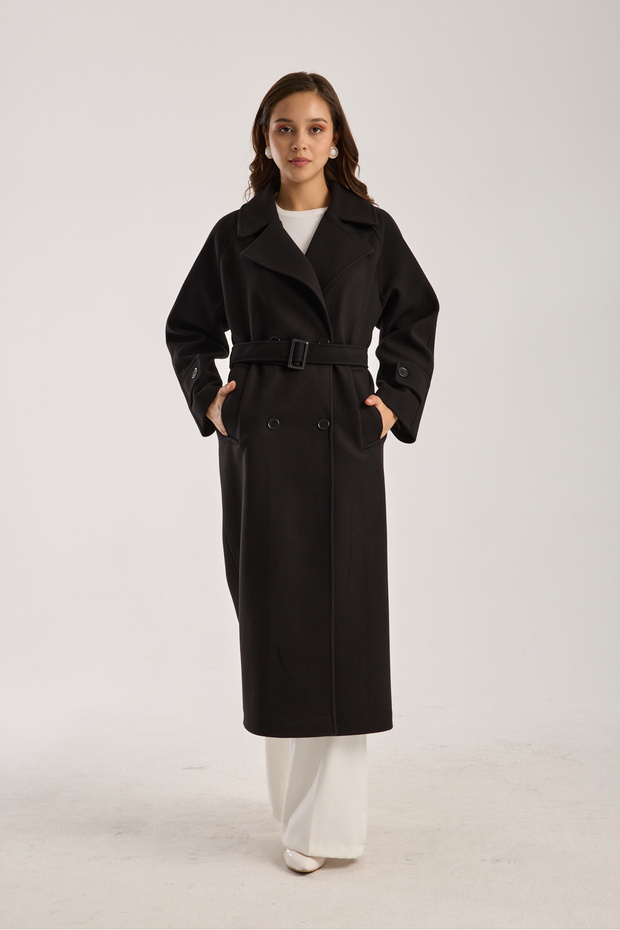 Women's Regular Belted Cashew Coat