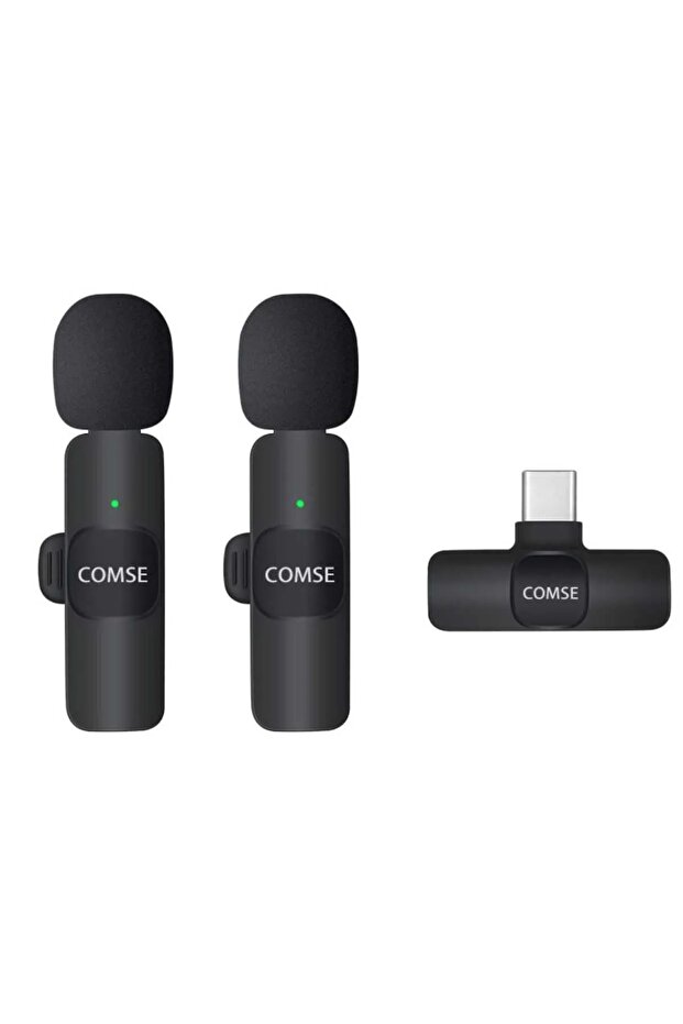 K9 Kablosuz Yaka Mikrofonu Type C 2'li Mikrofon Youtube Tik Tok 2 Adet - 1