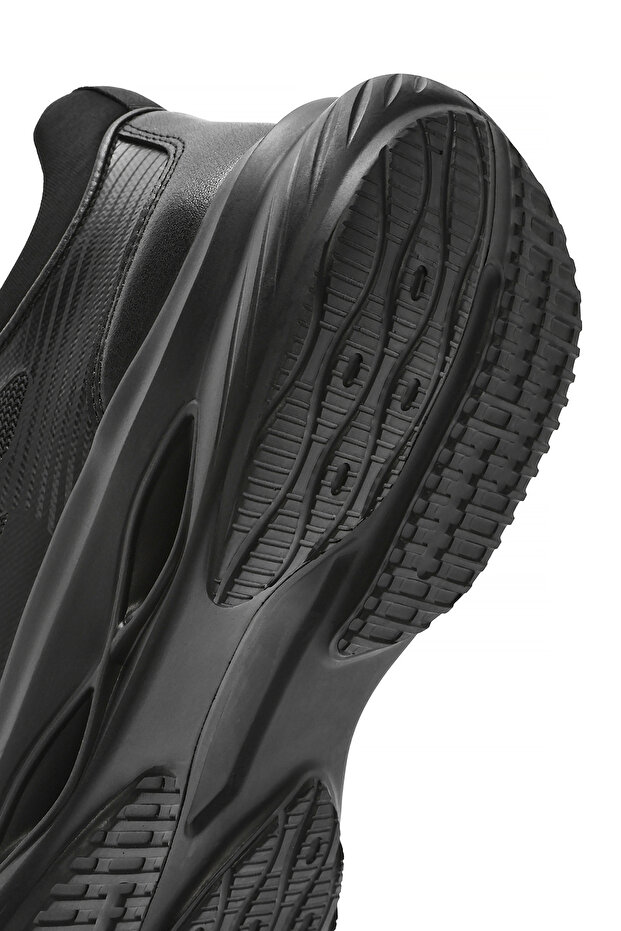 Erkek Siyah Kalın Tabanlı Bağcıklı Kumaş Sneaker 25SFD695414 - 8