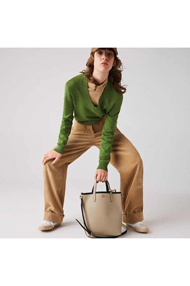 Anna Kadın Çift Taraflı Siyah Omuz Çantası - 2