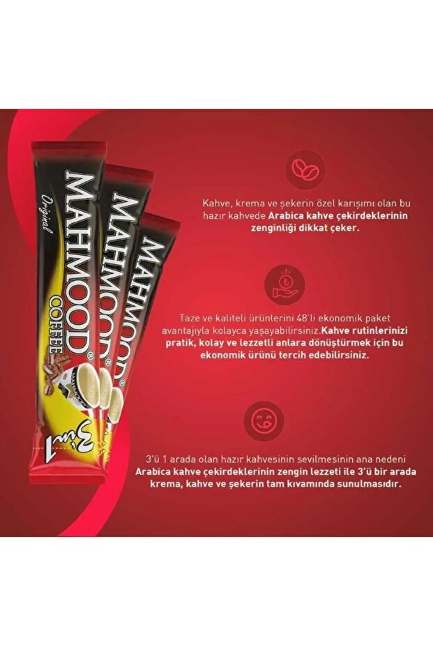 Mahmood 3ü 1 Arada Hazır Kahve 48 Adet X 18 gram - 2