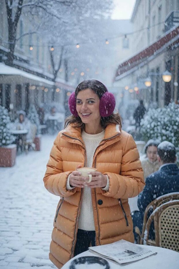 Plišane zimske naušnice - 2