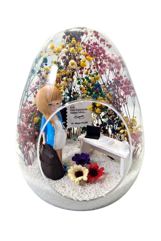 Terrarium Egg Glass Jar Health Care Provider Doctor Good Luck Gift for Friend Lover Business Promotion