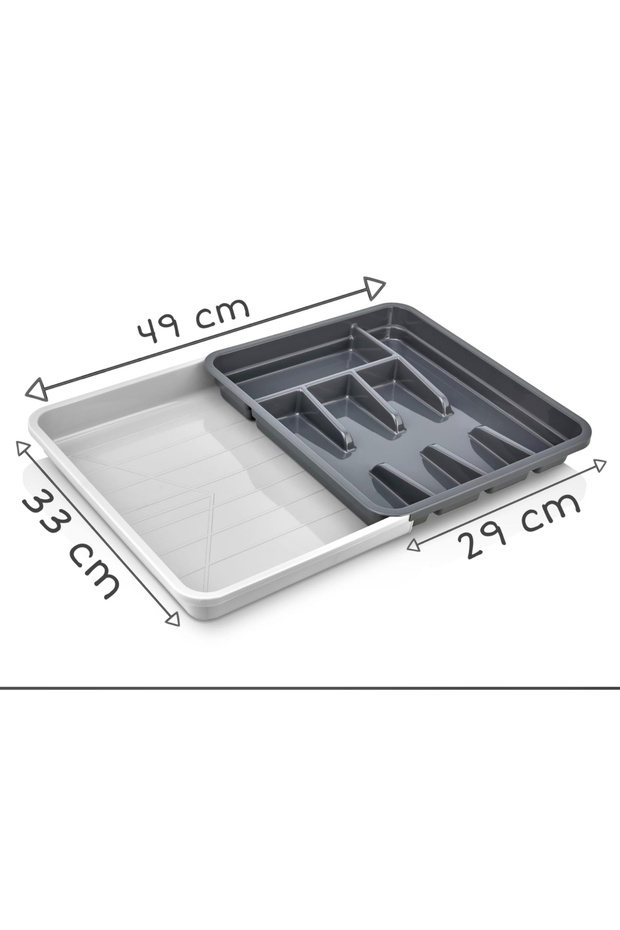 Adjustable Drawer Plastic Spoon Holder - 3