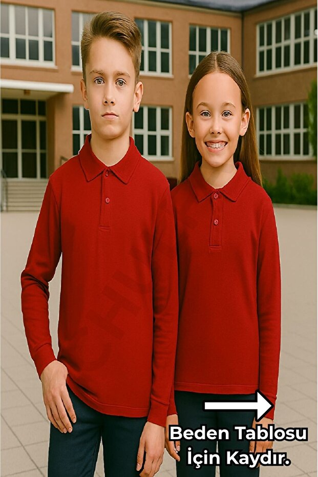Long Sleeve School Uniform Sweet T-Shirt Unisex 1Pc