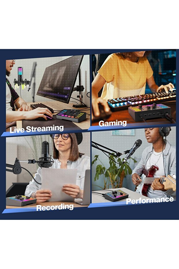 Gaming Audio Mixer SC3 with XLR Interface, Individual Channel Control, Mute Button, RGB - 7