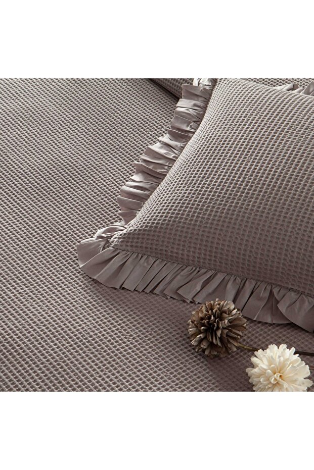 Bsp Tek Kişilik Yatak Örtüsü Seti Vizon - 2