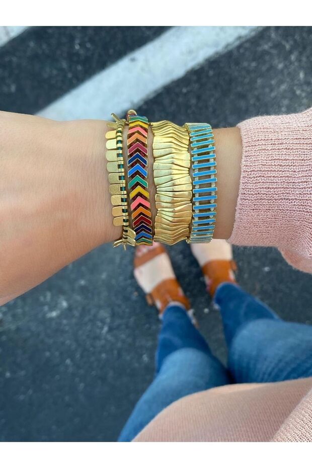 Bronz Fish Scale Bileklik - 2