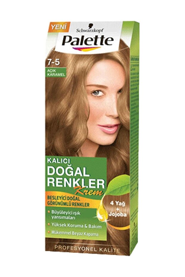 Kalıcı Doğal Renkler Saç Boyası 7-5 Açık Karamel - 2