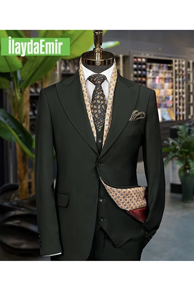 Blazer, Swallow Collar, Slim Fit, 6 Drop, Men's Suit Phthalo Green