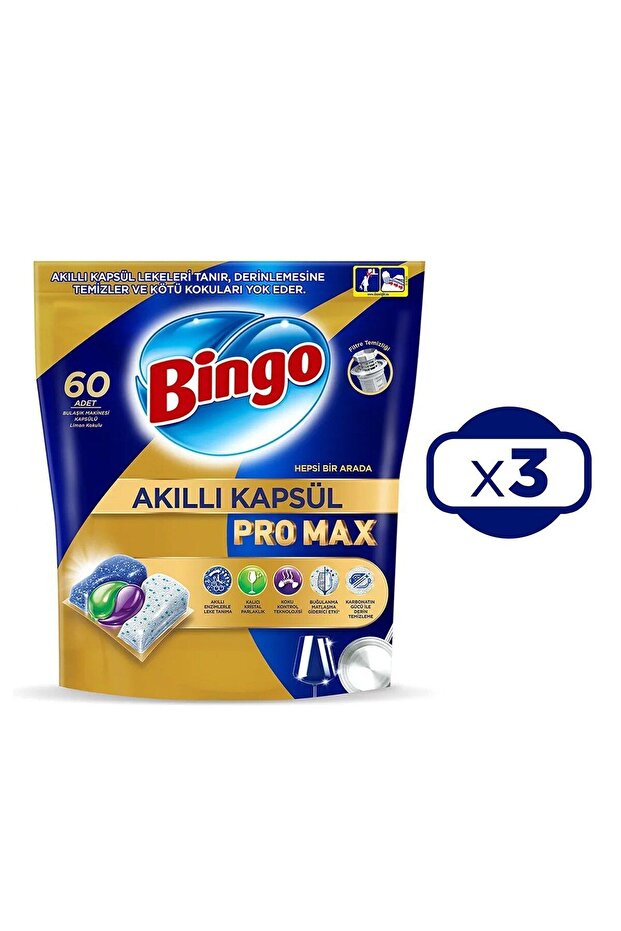 Akıllı Kapsül Pro Max Bulaşık Makinesi Tableti 60'lı x 3 Adet (180 Kapsül) - 4