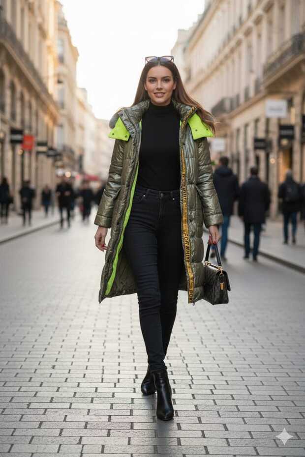 Large Size Coat Long Inflatable Coat - 2