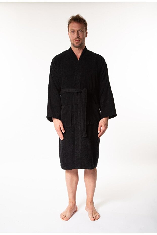 SOFT KİMONO YAKA BORNOZ - 2