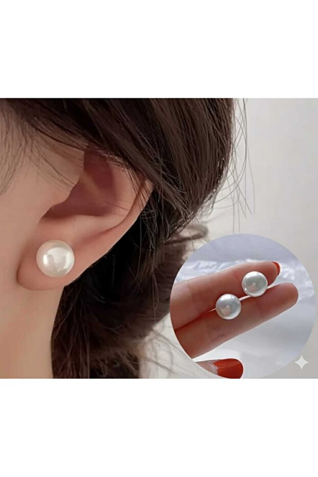 Yassı İncili Küpe - 1