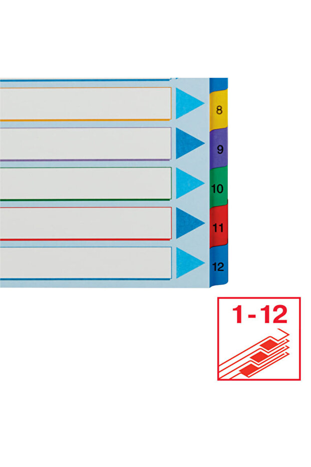 cardboard index 1-12 rewritable - 3